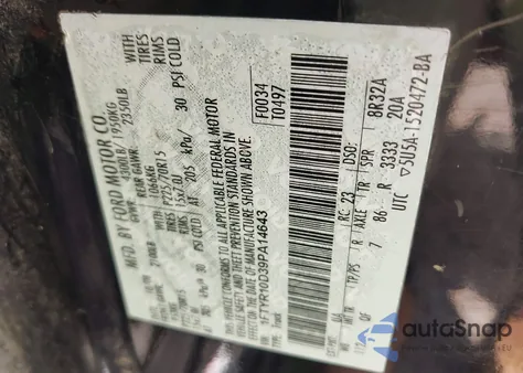 2009 Ford Ranger Sport/Xl/Xlt из США, поврежденный, VIN 1FTYR10D39PA14643